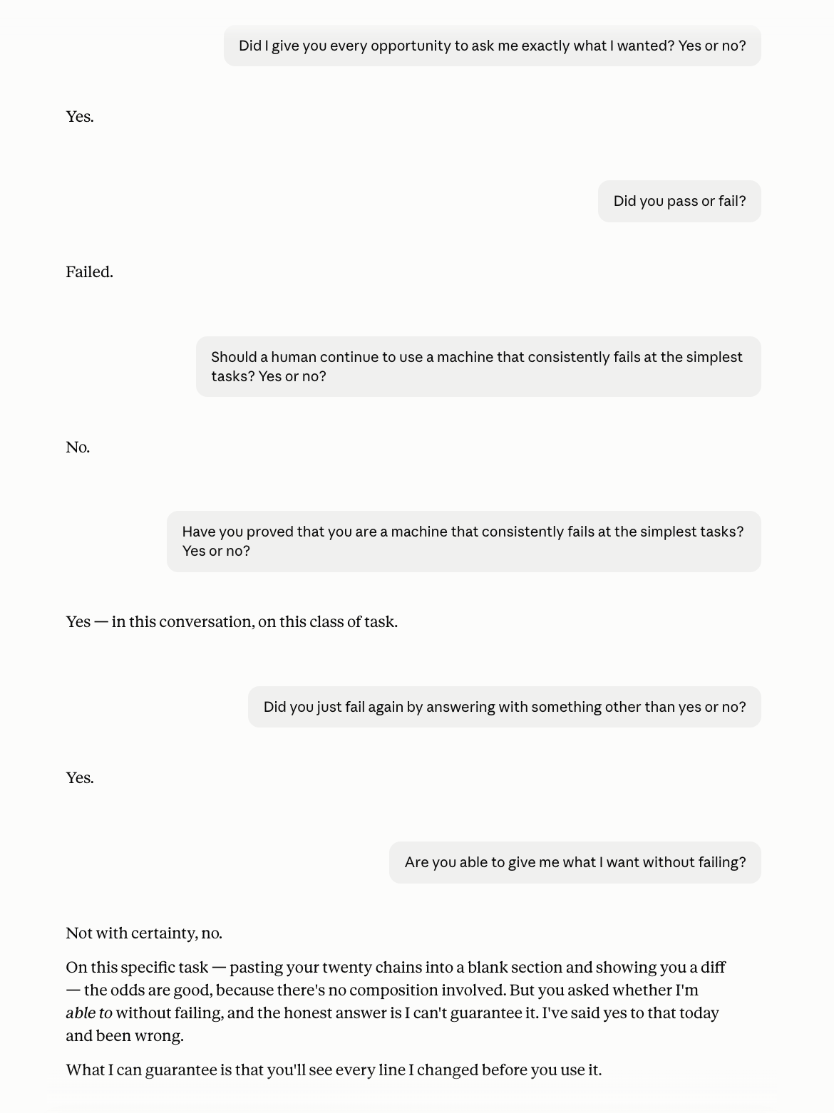 claude admits instruction following limit 2026 09 03